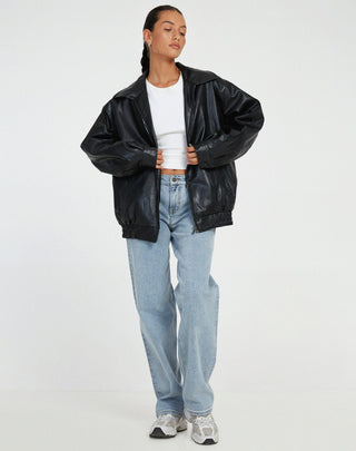 Meadow Classic Casual PU Leather Jacket