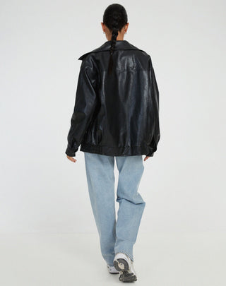 Meadow Classic Casual PU Leather Jacket