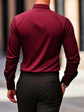 Slim Fit Non-Iron Wrinkle-Free Button-Up Shirt