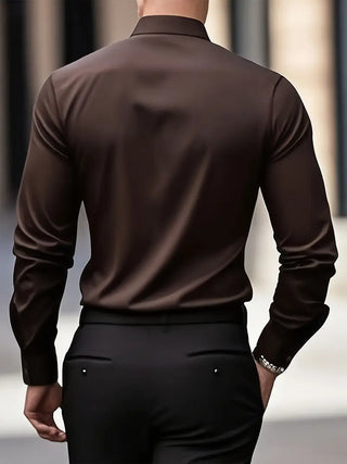 Slim Fit Non-Iron Wrinkle-Free Button-Up Shirt