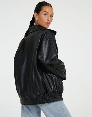 Meadow Classic Casual PU Leather Jacket