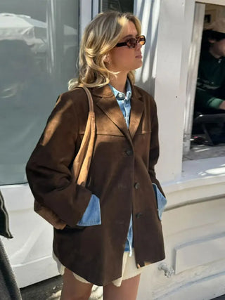 Sofia - Chic Brown Jacket for Effortless Style
