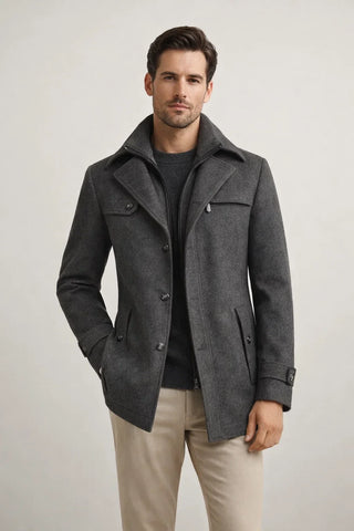 Water-Repellent Zip-Up Jacket for Men