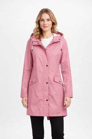 Lorraine Lightweight Waterproof Hooded Raincoat for Women