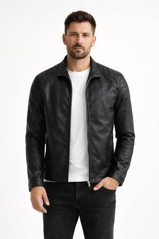 Tailored Fit Men's Classic Leather Jacket