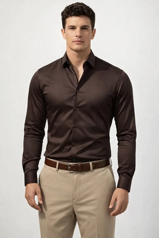 Slim Fit Non-Iron Wrinkle-Free Button-Up Shirt
