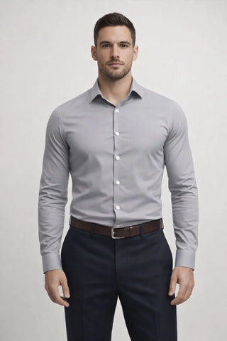 Slim Fit Non-Iron Wrinkle-Free Button-Up Shirt