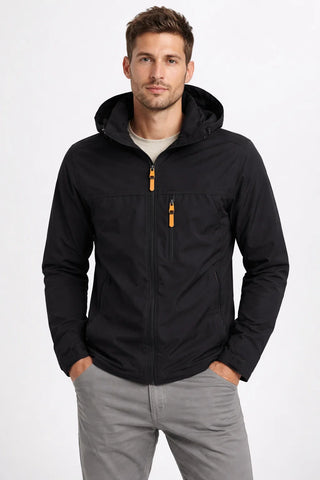 Men's Waterproof Full-Zip Hooded Jacket