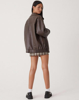 Meadow Classic Casual PU Leather Jacket